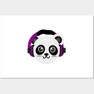 music and Cute Animal Friendly Panda Posters and Art